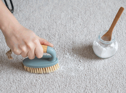 baking soda and vinegar to clean the rugs